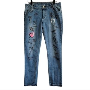 🟠4 for $25🟠 TOTAL GIRL PAINTED SEQUINED JEANS SIZE 16.5 PLUS
